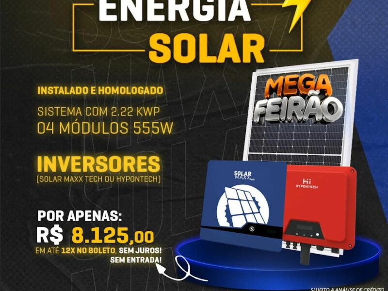 Kit Solar parcelado no boleto em até 36x